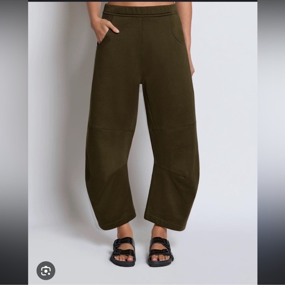 ROUCHA penn barrel crop sweatpants women’s size small olive green - Picture 1 of 7